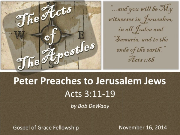 Peter Preaches to Jerusalem Jews