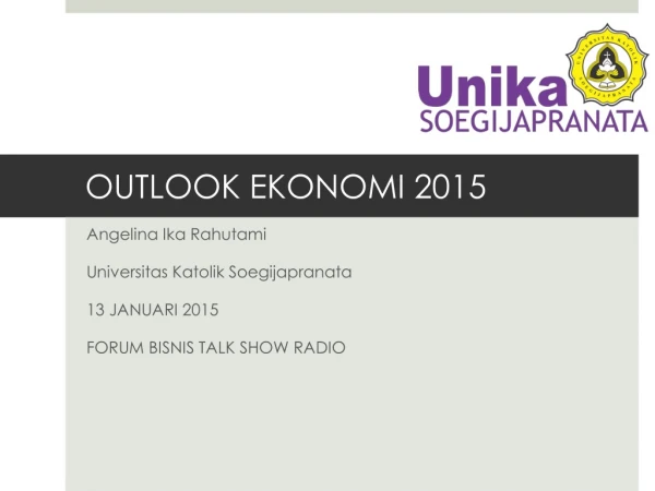 OUTLOOK EKONOMI 2015