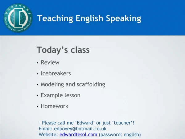 Teaching English Speaking