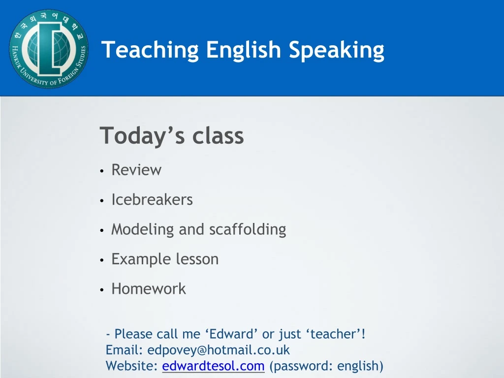 teaching english speaking