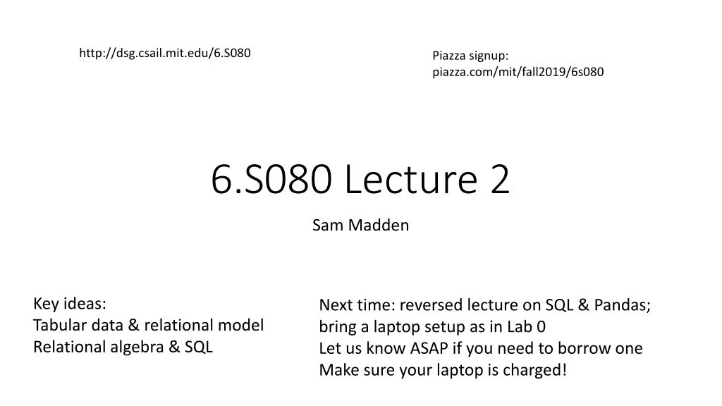 6 s080 lecture 2
