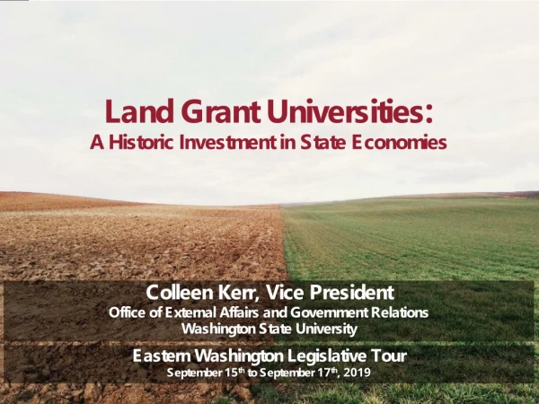 Land Grant Universities: A Historic Investment in State Economies