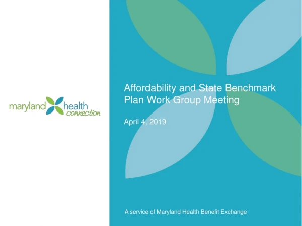 Affordability and State Benchmark Plan Work Group Meeting