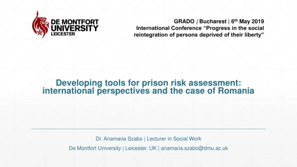 Developing tools for prison risk assessment: international perspectives and the case of Romania