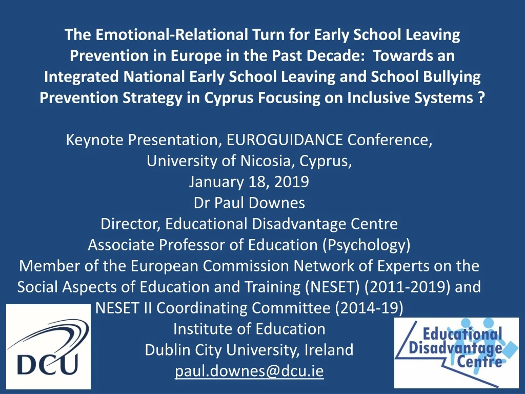 the emotional relational turn for early school