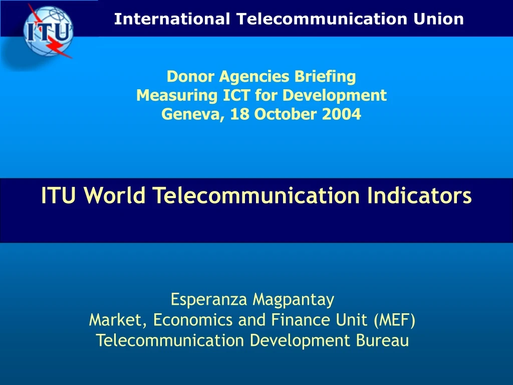 itu world telecommunication indicators