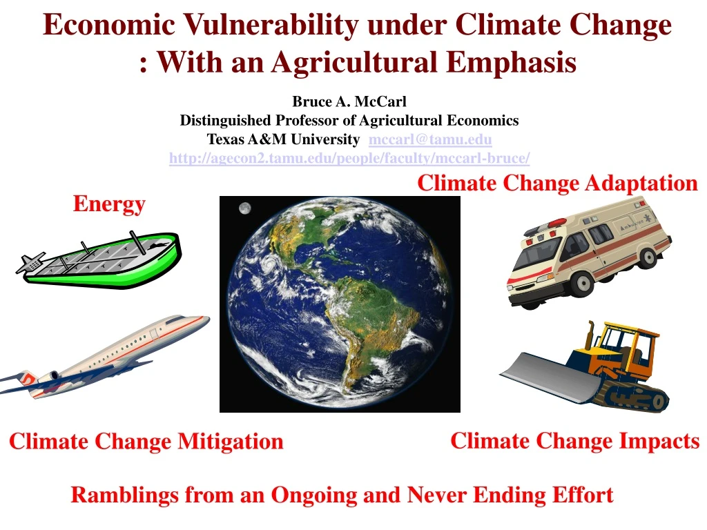 economic vulnerability under climate change with