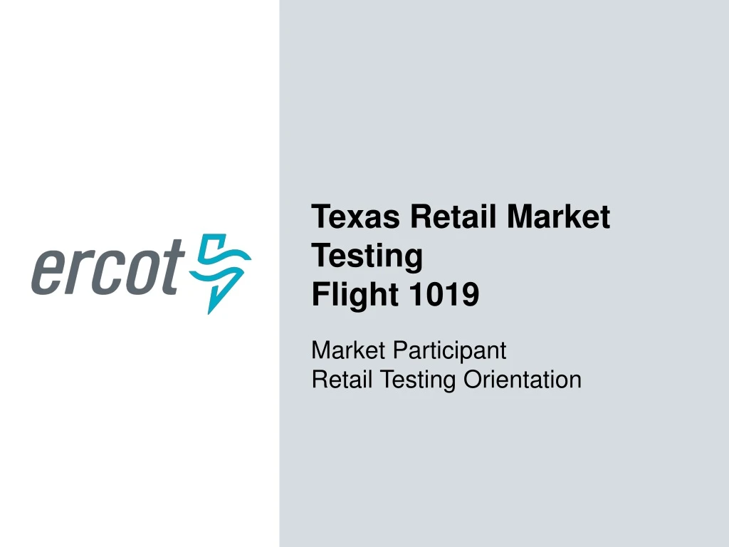 texas retail market testing flight 10 19 market
