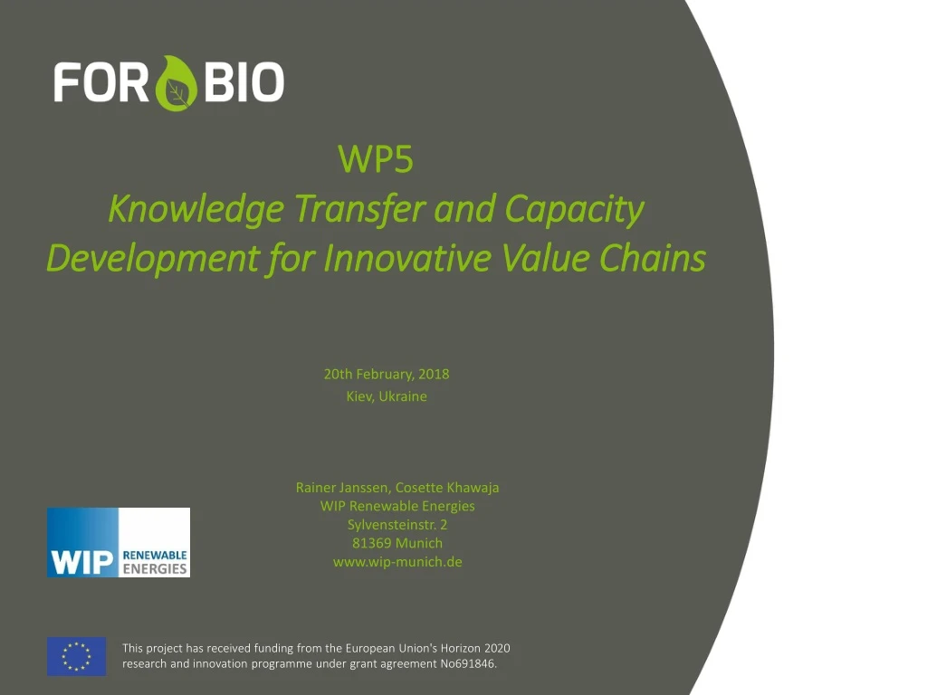 wp5 knowledge transfer and capacity development for innovative value chains