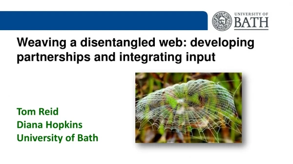 Weaving a disentangled web : developing partnerships and integrating input