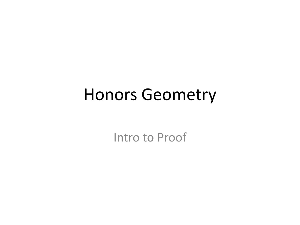 honors geometry