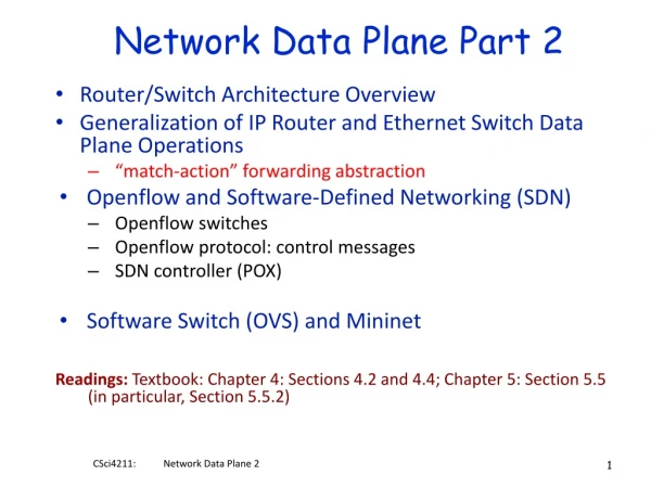 Network Data Plane Part 2