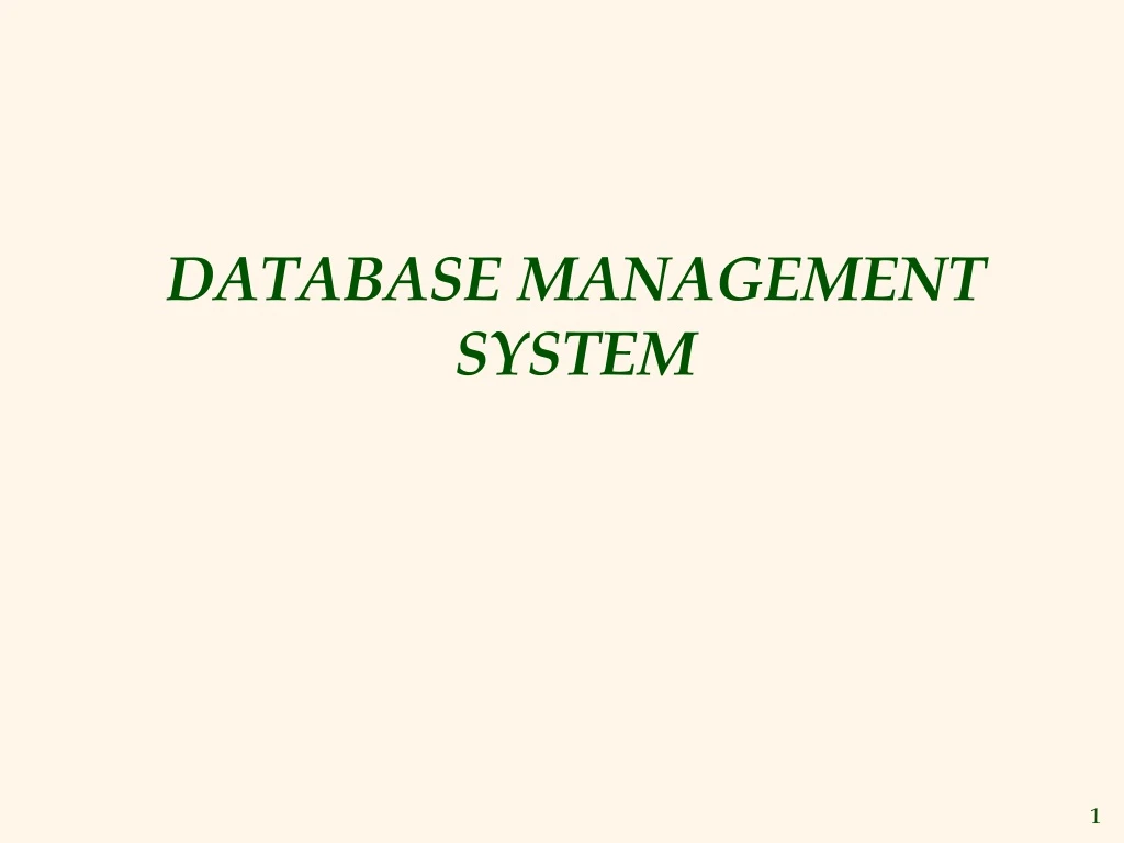 database management system