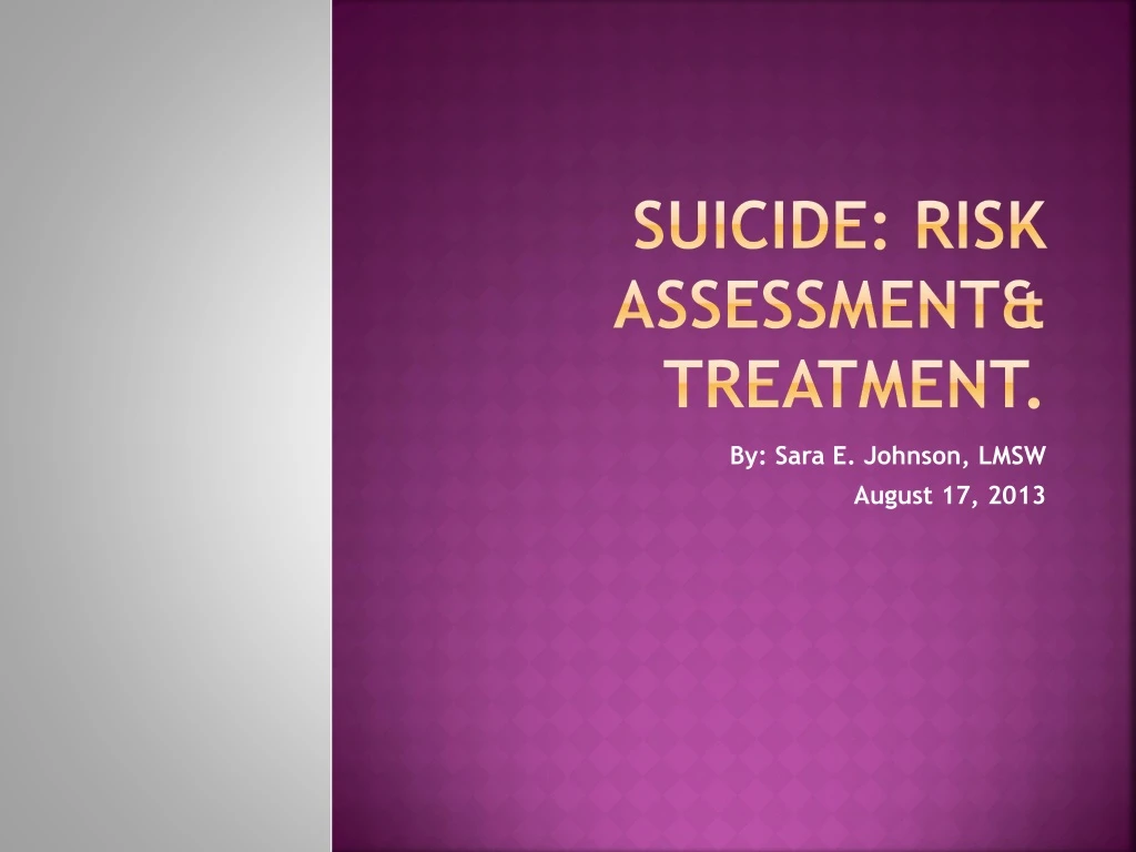 suicide risk assessment treatment