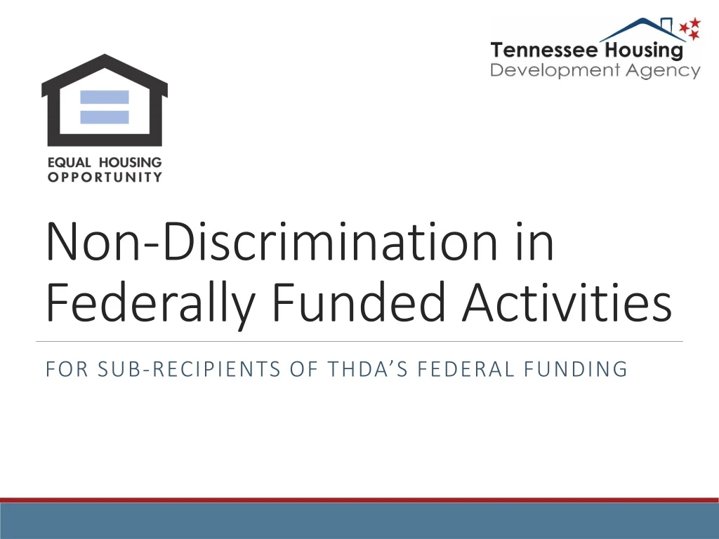 non discrimination in federally funded activities