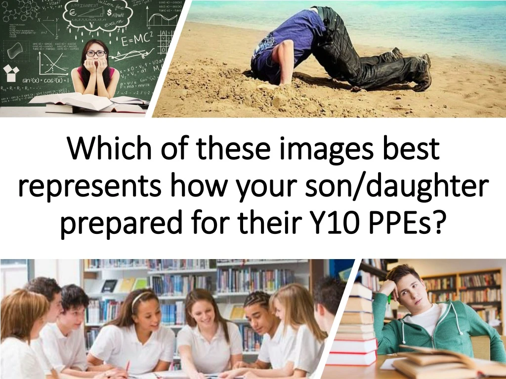 which of these images best represents how your son daughter prepared for their y10 ppes