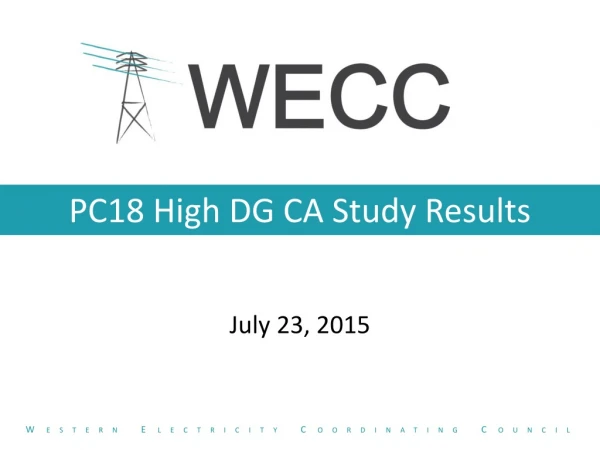PC18 High DG CA Study Results