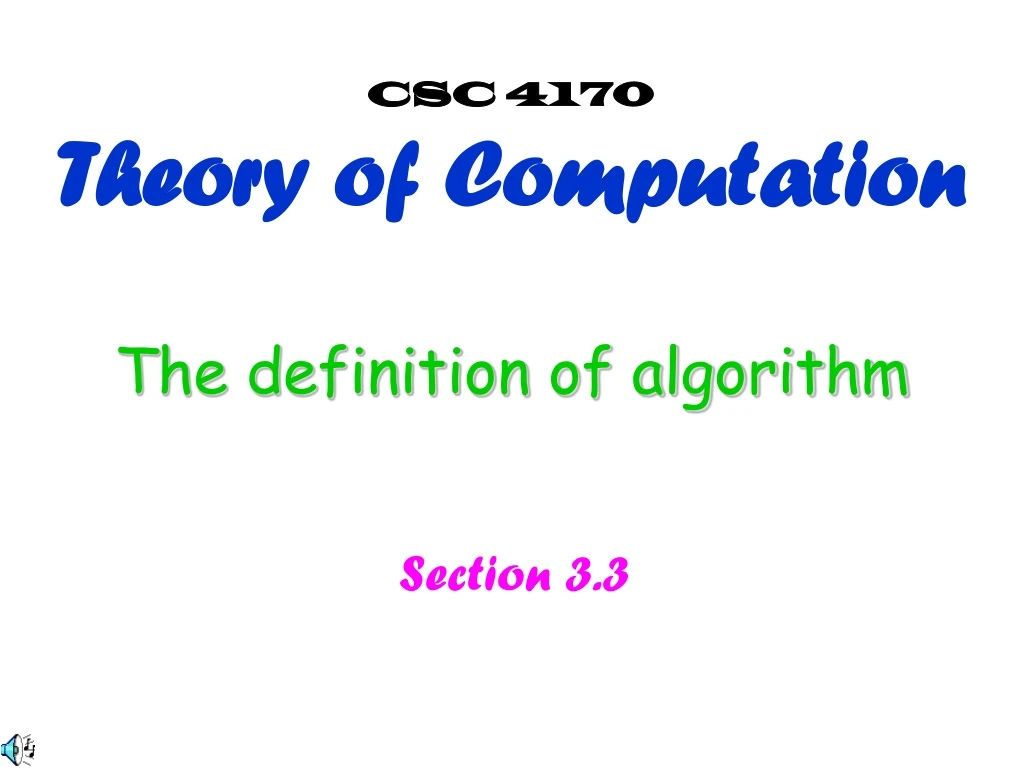 the definition of algorithm