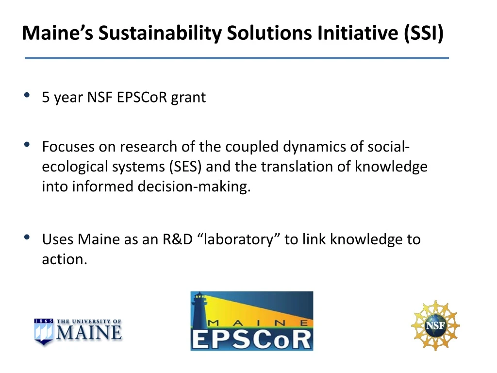 maine s sustainability solutions initiative ssi