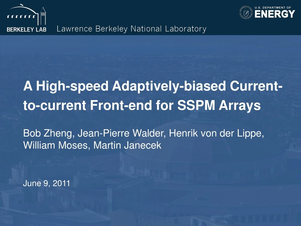 a high speed adaptively biased current to current