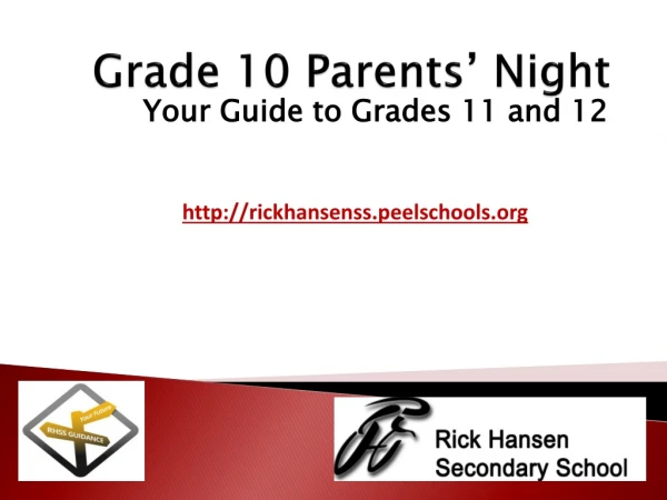 Grade 10 Parents’ Night