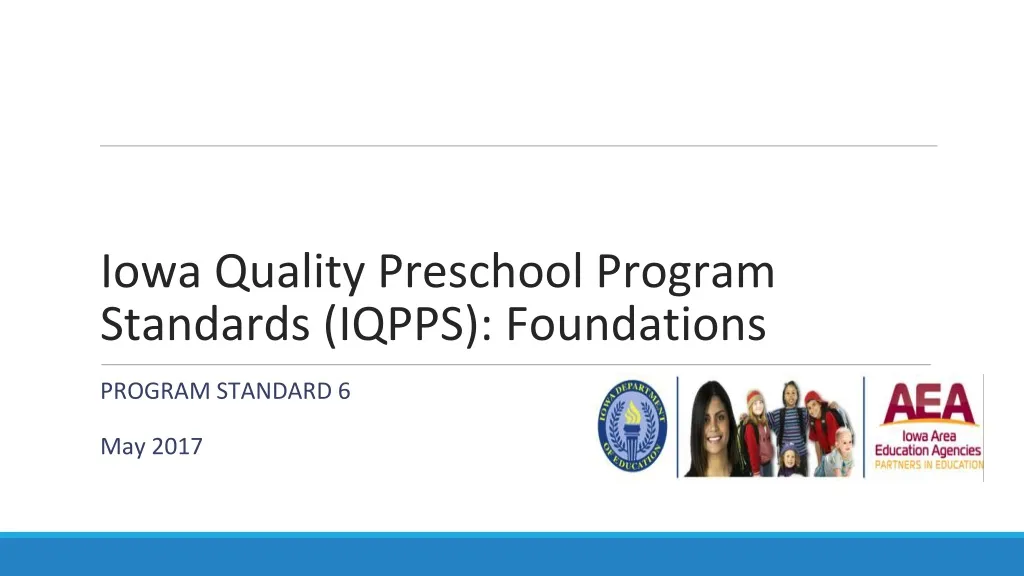 iowa quality preschool program standards iqpps foundations