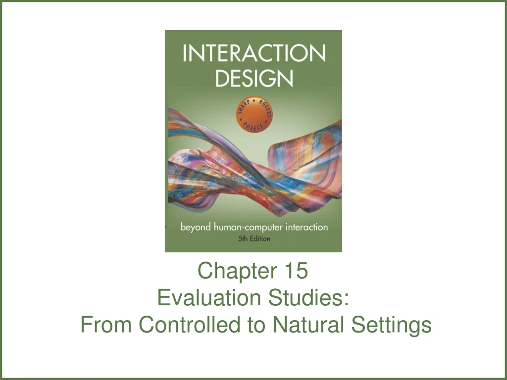 chapter 15 evaluation studies from controlled