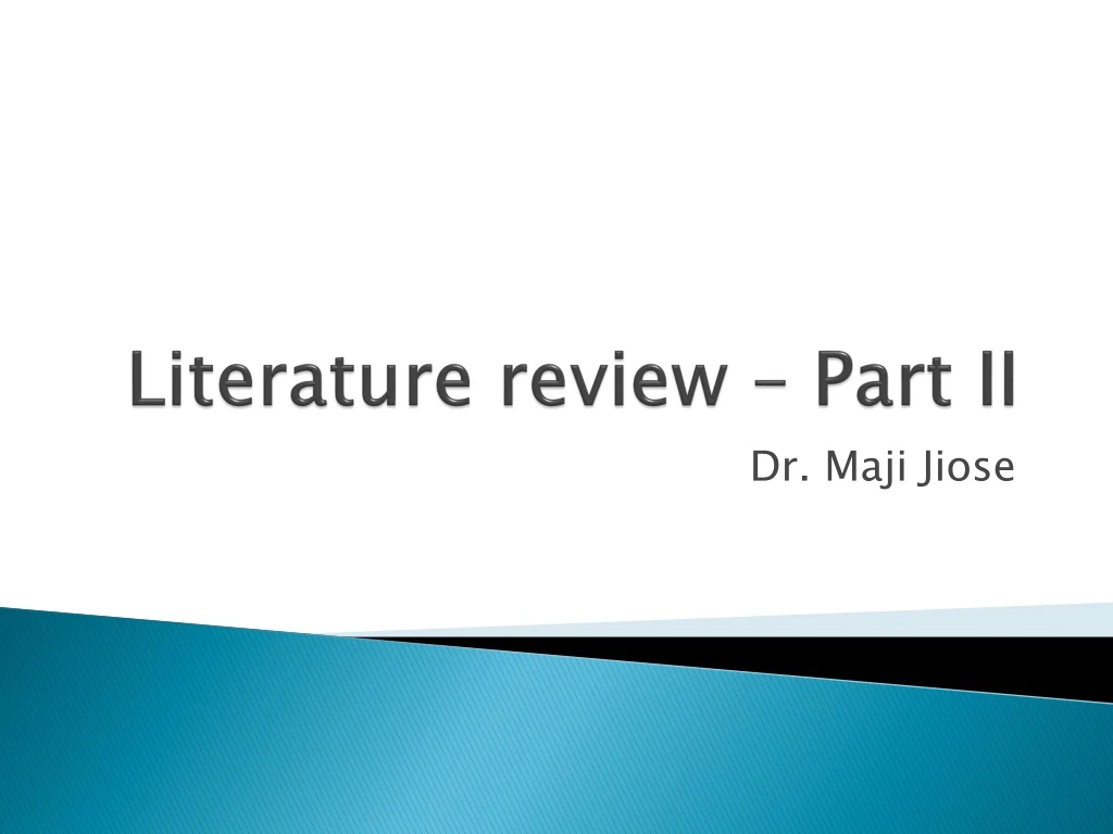 literature review part ii