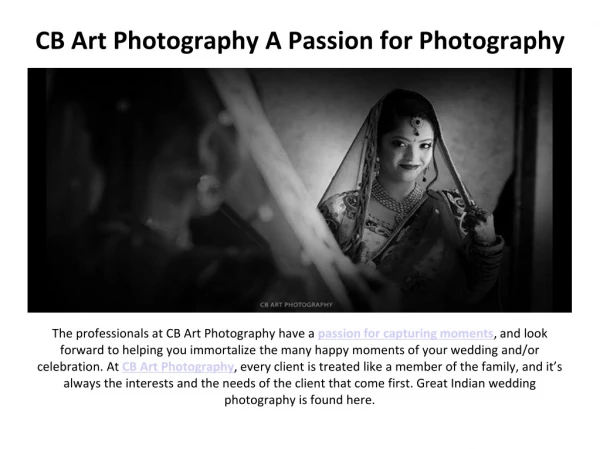 CB Art Photography A Passion for Photography