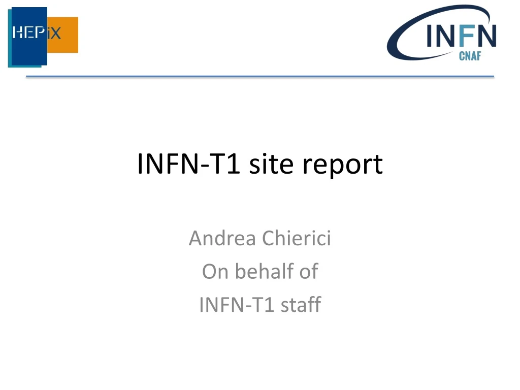 infn t1 site report