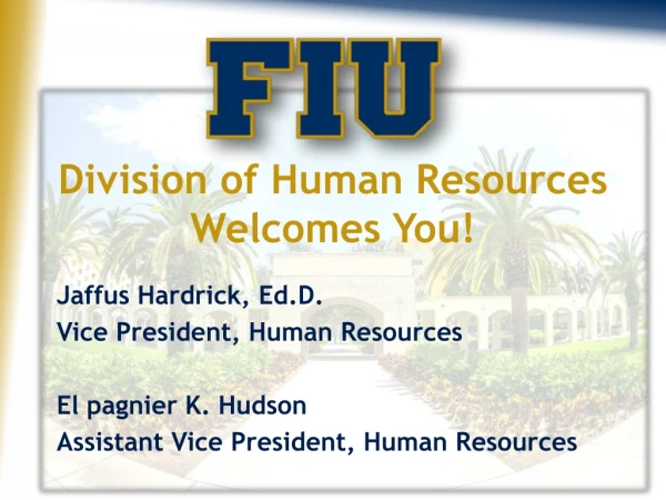 Division of Human Resources Welcomes You!