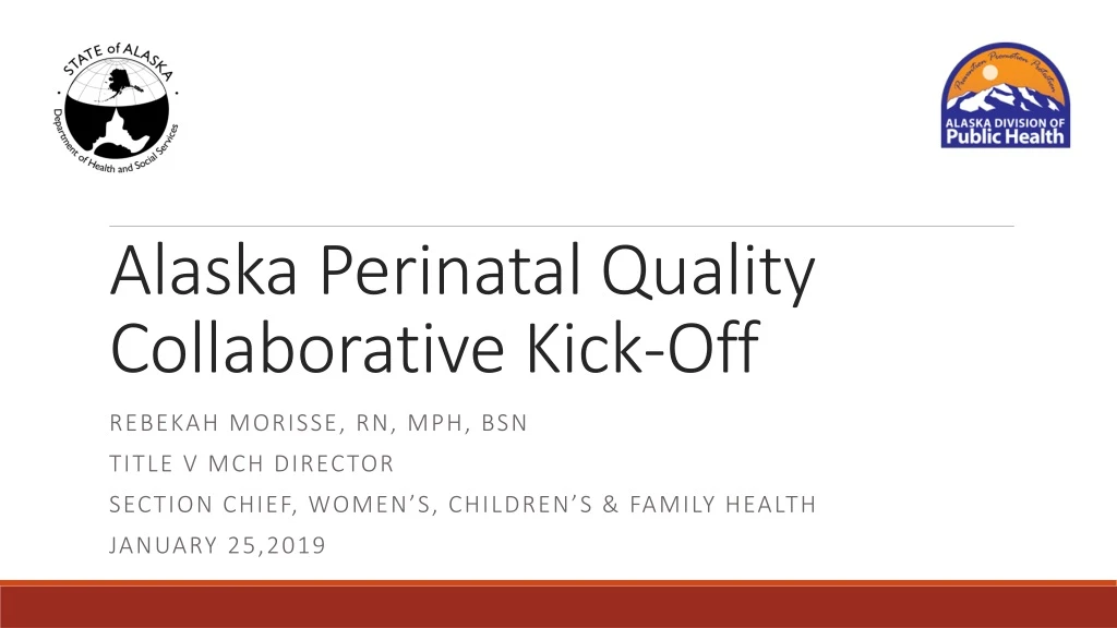 alaska perinatal quality collaborative kick off