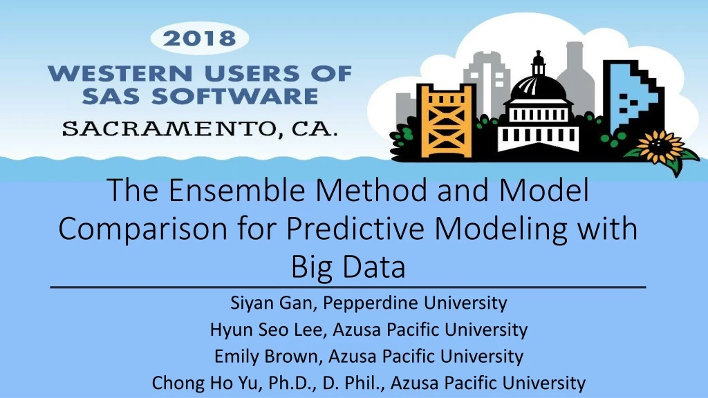 the ensemble method and model comparison for predictive modeling with big data