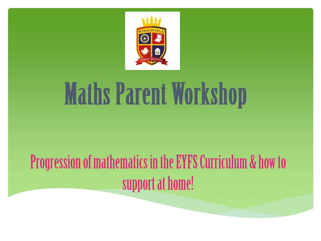 maths parent workshop
