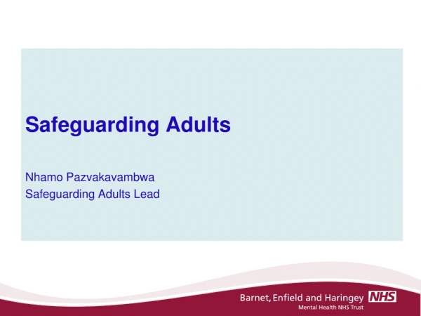 Safeguarding Adults Awareness