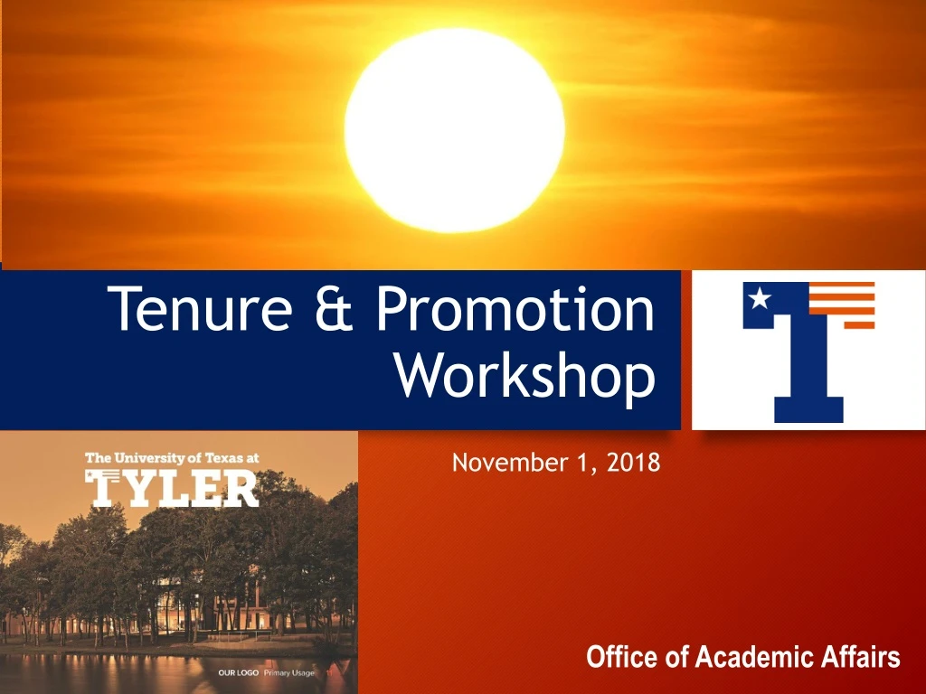 tenure promotion workshop
