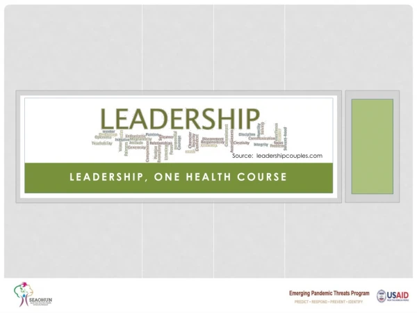 Leadership, One Health Course