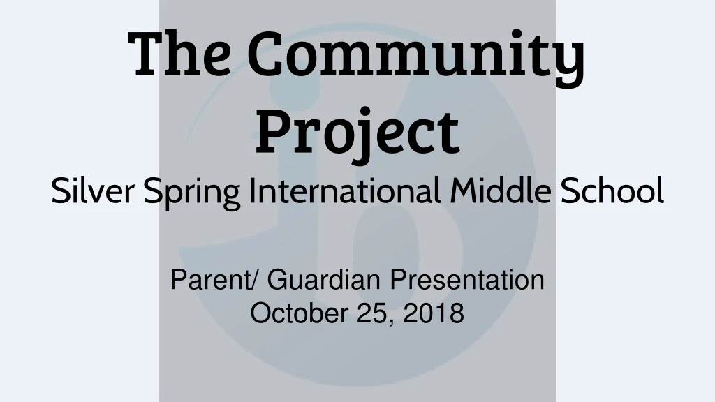 the community project silver spring international middle school