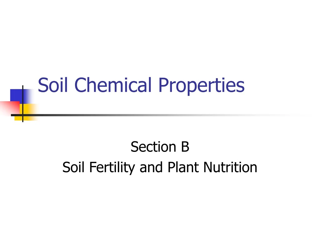 soil chemical properties