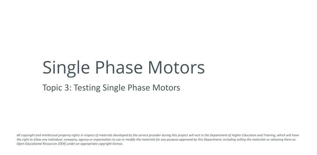 single phase motors