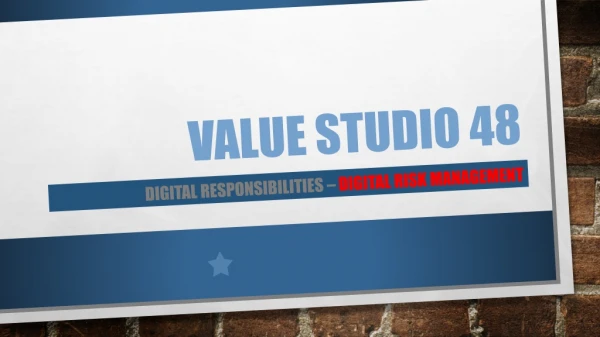 Value Studio 48