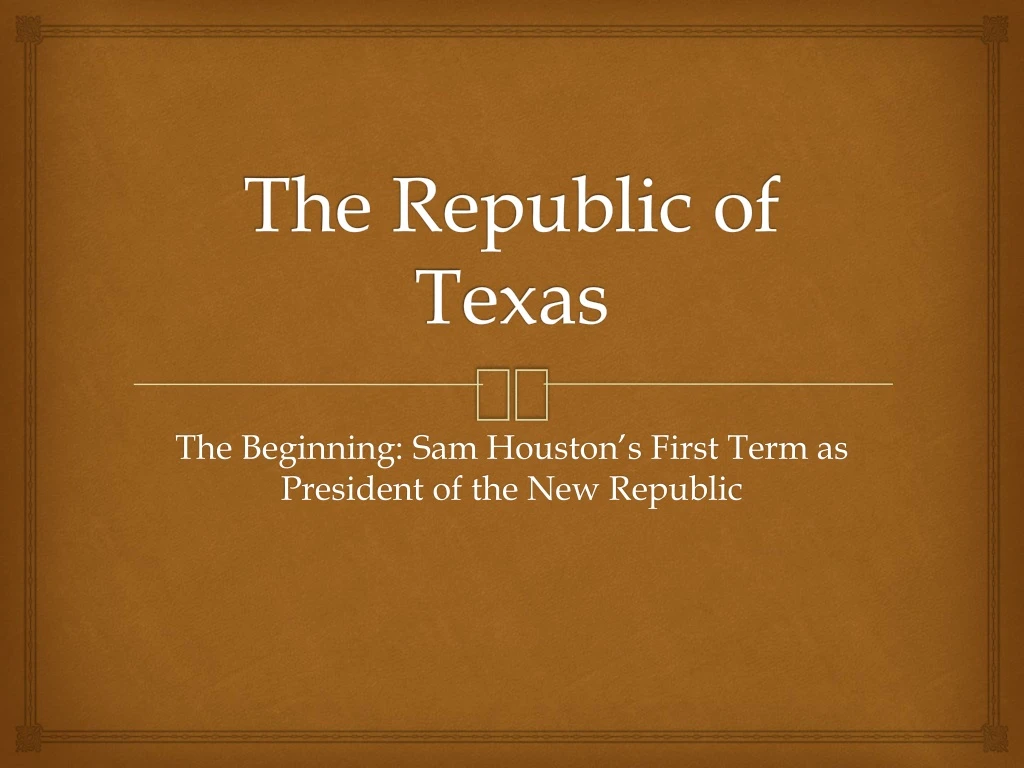 the republic of texas