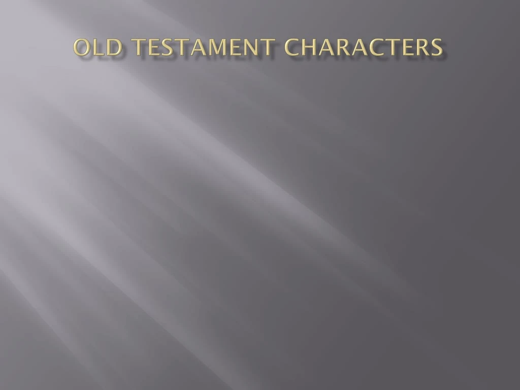 old testament characters