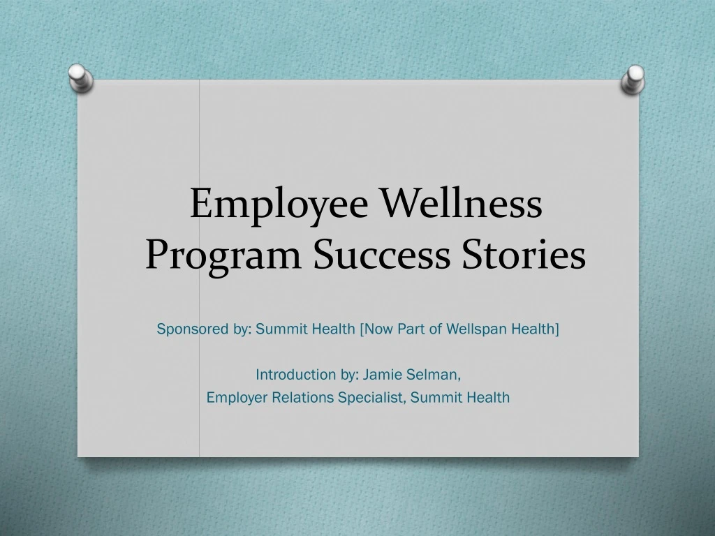 employee wellness program success stories