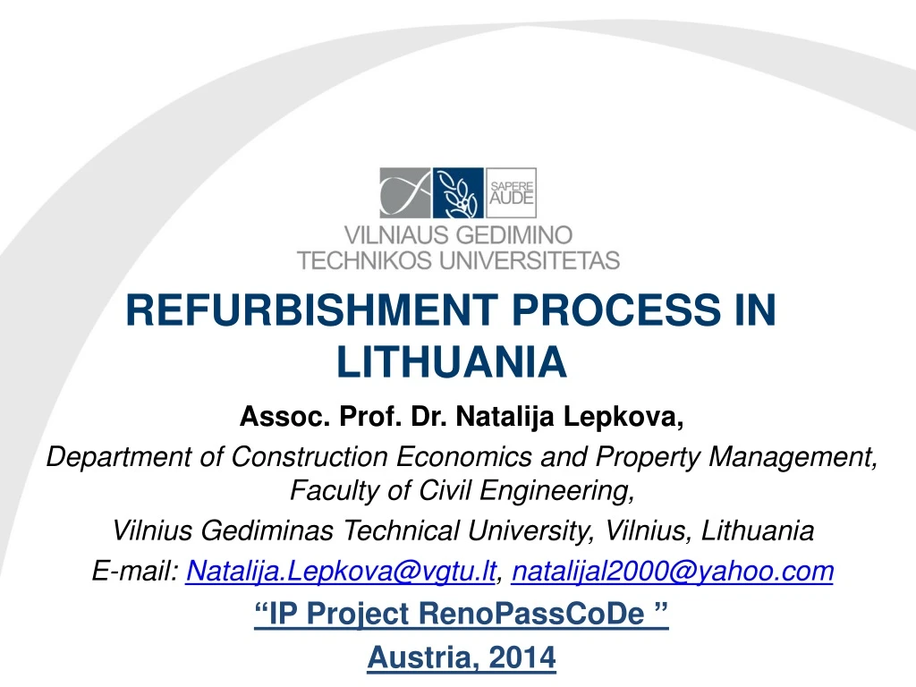 refurbishment process in lithuania