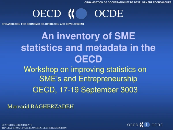 An inventory of SME statistics and metadata in the OECD