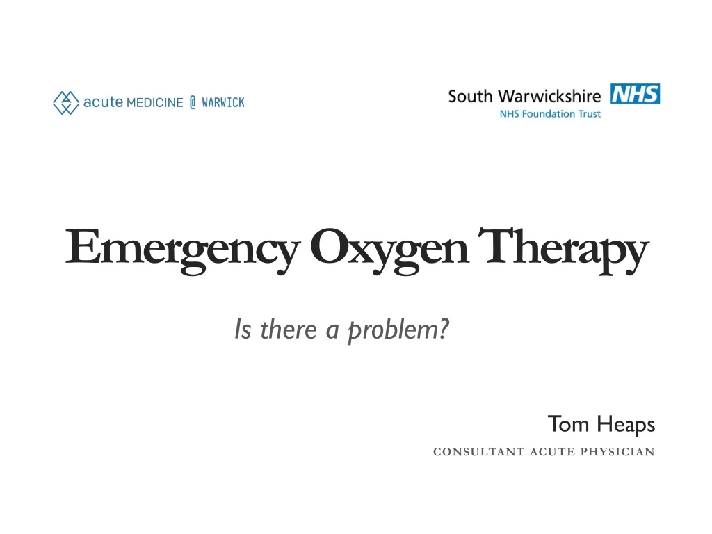 emergency oxygen therapy