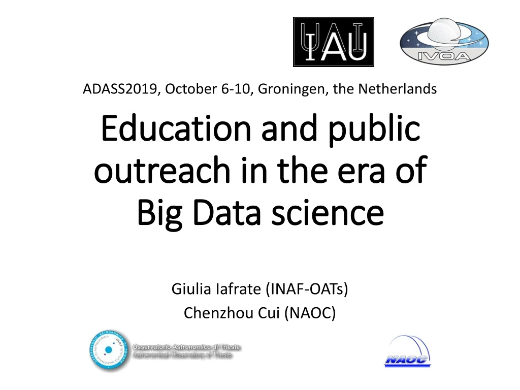 education and public outreach in the era of big data science