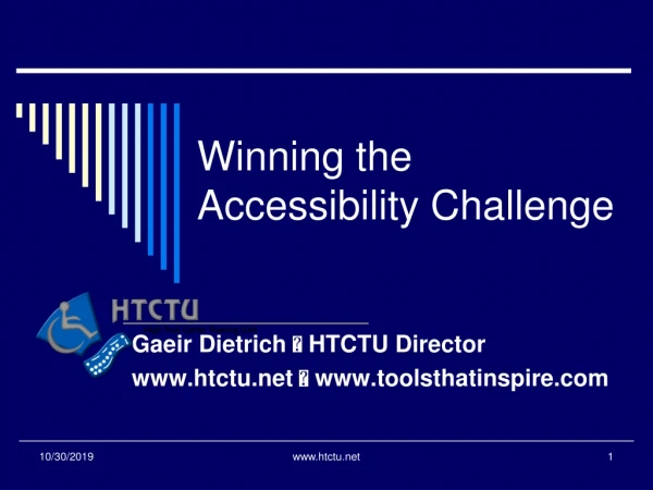 Winning the Accessibility Challenge
