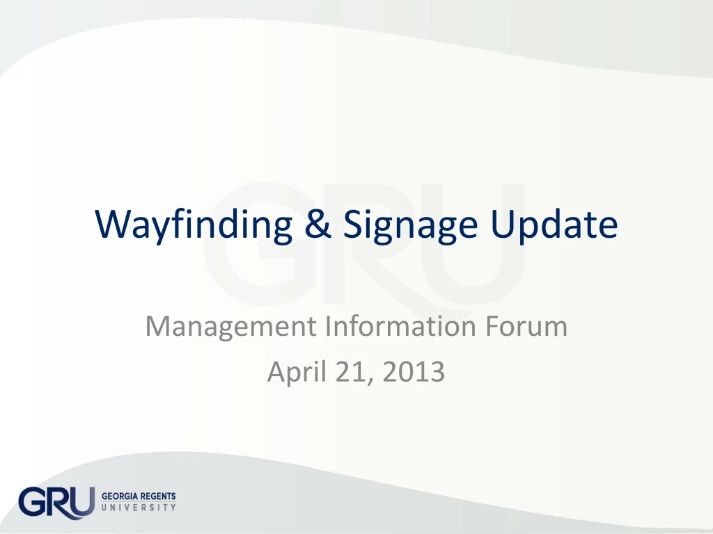 wayfinding signage update